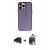 MARSİLYAN™- iPhone 15 Pro Max Kılıf Ahenk Çizgi Prime - Siyah Vanessa Magic Cam + Raze Metal Kamera Lens - TMGI