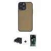 MARSİLYAN™- iPhone 15 Pro Max Kılıf Ahenk Çizgi Serisi - Şeffaf 360 Full Body Arka Koruyucu + Raze Metal Kamera Lens - LT