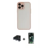 MARSİLYAN™- iPhone 15 Pro Max Kılıf Ahenk Çizgi Serisi - Şeffaf 360 Full Body Arka Koruyucu + Raze Metal Kamera Lens - LT