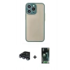 MARSİLYAN™- iPhone 15 Pro Max Kılıf Ahenk Çizgi Serisi - Şeffaf 360 Full Body Arka Koruyucu + Raze Metal Kamera Lens - LT