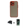 MARSİLYAN™- iPhone 15 Pro Max Kılıf Ahenk Çizgi Serisi - Şeffaf 360 Full Body Arka Koruyucu + Raze Metal Kamera Lens - LT