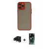 MARSİLYAN™- iPhone 15 Pro Max Kılıf Ahenk Çizgi Serisi - Şeffaf 360 Full Body Arka Koruyucu + Raze Metal Kamera Lens - SH