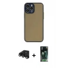 MARSİLYAN™- iPhone 15 Pro Max Kılıf Ahenk Çizgi Serisi - Şeffaf 360 Full Body Arka Koruyucu + Raze Metal Kamera Lens - SH