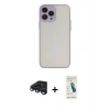 MARSİLYAN™- iPhone 15 Pro Max Kılıf Ahenk Çizgi Serisi - Şeffaf Pasifik Cam Ekran Koruyucu + Raze Metal Kamera Lens - LT