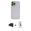 MARSİLYAN™- iPhone 15 Pro Max Kılıf Ahenk Çizgi Serisi - Şeffaf Pasifik Cam Ekran Koruyucu + Raze Metal Kamera Lens - TMGI