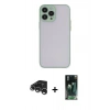 MARSİLYAN™- iPhone 15 Pro Max Kılıf Ahenk Çizgi Serisi - Siyah 360 Mat Full Body Arka Koruyucu + Raze Metal Kamera Lens - GS