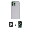 MARSİLYAN™- iPhone 15 Pro Max Kılıf Ahenk Çizgi Serisi - Siyah 360 Mat Full Body Arka Koruyucu + PVD Metal Kamera Lens - SH