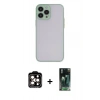 MARSİLYAN™- iPhone 15 Pro Max Kılıf Ahenk Çizgi Serisi - Siyah 360 Mat Full Body Arka Koruyucu + Turuncu PVD Metal Kamera Lens