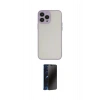 MARSİLYAN™- iPhone 15 Pro Max Kılıf Ahenk Çizgi Serisi - Siyah 3D Antistatik Hayalet Cam Ekran Koruyucu