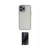 MARSİLYAN™- iPhone 15 Pro Max Kılıf Ahenk Çizgi Serisi - Siyah 3D Antistatik Hayalet Cam Ekran Koruyucu