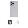 MARSİLYAN™- iPhone 15 Pro Max Kılıf Ahenk Çizgi Serisi - Siyah Bilvis 0.18mm Plus Cam Ekran Koruyucu + PVD Metal Kamera Lens - GI