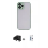 MARSİLYAN™- iPhone 15 Pro Max Kılıf Ahenk Çizgi Serisi - Siyah Bilvis 0.18mm Plus Cam Ekran Koruyucu + Raze Metal Kamera Lens - SH