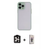 MARSİLYAN™- iPhone 15 Pro Max Kılıf Ahenk Çizgi Serisi - Siyah Bilvis 3D Cam Ekran Koruyucu + PVD Metal Kamera Lens - TU