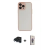 MARSİLYAN™- iPhone 15 Pro Max Kılıf Ahenk Çizgi Serisi - Siyah Bilvis 3D Cam Ekran Koruyucu + Raze Metal Kamera Lens - LT