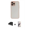MARSİLYAN™- iPhone 15 Pro Max Kılıf Ahenk Çizgi Serisi - Siyah Bilvis 3D Mat Cam Ekran Koruyucu + Raze Metal Kamera Lens - GS