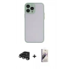 MARSİLYAN™- iPhone 15 Pro Max Kılıf Ahenk Çizgi Serisi - Siyah Bilvis 3D Mat Cam Ekran Koruyucu + Raze Metal Kamera Lens - TMGI
