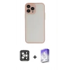 MARSİLYAN™- iPhone 15 Pro Max Kılıf Ahenk Çizgi Serisi - Siyah Bilvis 5in1 3D Magic Cam Ekran Koruyucu + PVD Metal Kamera Lens - GI