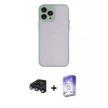 MARSİLYAN™- iPhone 15 Pro Max Kılıf Ahenk Çizgi Serisi - Siyah Bilvis 5in1 3D Magic Cam Ekran Koruyucu + Raze Metal Kamera Lens - LT