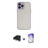 MARSİLYAN™- iPhone 15 Pro Max Kılıf Ahenk Çizgi Serisi - Siyah Bilvis 5in1 3D Magic Cam Ekran Koruyucu + Raze Metal Kamera Lens - LT