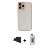 MARSİLYAN™- iPhone 15 Pro Max Kılıf Ahenk Çizgi Serisi - Siyah Bilvis Hayalet Cam Ekran Koruyucu + Raze Metal Kamera Lens - SH