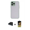 MARSİLYAN™- iPhone 15 Pro Max Kılıf Ahenk Çizgi Serisi - Siyah Buffer Cam Ekran Koruyucu + Raze Metal Kamera Lens - LT