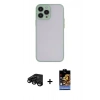 MARSİLYAN™- iPhone 15 Pro Max Kılıf Ahenk Çizgi Serisi - Siyah Buffer Hayalet Cam Ekran Koruyucu + Raze Metal Kamera Lens - SH