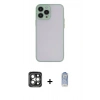 MARSİLYAN™- iPhone 15 Pro Max Kılıf Ahenk Çizgi Serisi - Siyah Joko Magic 5D Cam + Gri PVD Metal Kamera Lens