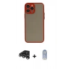MARSİLYAN™- iPhone 15 Pro Max Kılıf Ahenk Çizgi Serisi - Siyah Joko Magic 5D Cam + Raze Metal Kamera Lens - GS