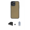 MARSİLYAN™- iPhone 15 Pro Max Kılıf Ahenk Çizgi Serisi - Siyah Joko Magic 5D Cam + Raze Metal Kamera Lens - GS