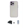 MARSİLYAN™- iPhone 15 Pro Max Kılıf Ahenk Çizgi Serisi - Siyah Joko Magic 5D Cam + Raze Metal Kamera Lens - LT