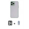 MARSİLYAN™- iPhone 15 Pro Max Kılıf Ahenk Çizgi Serisi - Siyah Joko Magic 5D Cam + PVD Metal Kamera Lens - LT