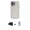 MARSİLYAN™- iPhone 15 Pro Max Kılıf Ahenk Çizgi Serisi - Siyah Joko Magic 5D Cam + Raze Metal Kamera Lens - SH