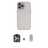 MARSİLYAN™- iPhone 15 Pro Max Kılıf Ahenk Çizgi Serisi - Siyah Joko Magic 5D Cam + PVD Metal Kamera Lens - TU