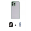 MARSİLYAN™- iPhone 15 Pro Max Kılıf Ahenk Çizgi Serisi - Siyah Joko Magic 5D Cam + PVD Metal Kamera Lens - TU