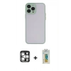 MARSİLYAN™- iPhone 15 Pro Max Kılıf Ahenk Çizgi Serisi - Siyah Polymer Nano Ekran Koruyucu + PVD Metal Kamera Lens - GS