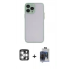 MARSİLYAN™- iPhone 15 Pro Max Kılıf Ahenk Çizgi Serisi - Siyah Vanessa Magic Cam + PVD Metal Kamera Lens - GS