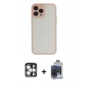 MARSİLYAN™- iPhone 15 Pro Max Kılıf Ahenk Çizgi Serisi - Siyah Vanessa Magic Cam + PVD Metal Kamera Lens - GS