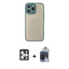 MARSİLYAN™- iPhone 15 Pro Max Kılıf Ahenk Çizgi Serisi - Siyah Vanessa Magic Cam + PVD Metal Kamera Lens - GS