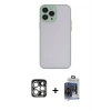 MARSİLYAN™- iPhone 15 Pro Max Kılıf Ahenk Çizgi Serisi - Siyah Vanessa Magic Cam + PVD Metal Kamera Lens - GS