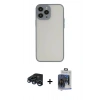 MARSİLYAN™- iPhone 15 Pro Max Kılıf Ahenk Çizgi Serisi - Siyah Vanessa Magic Cam + Raze Metal Kamera Lens - LT