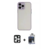 MARSİLYAN™- iPhone 15 Pro Max Kılıf Ahenk Çizgi Serisi - Siyah Vanessa Magic Cam + PVD Metal Kamera Lens - LT