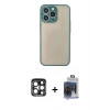 MARSİLYAN™- iPhone 15 Pro Max Kılıf Ahenk Çizgi Serisi - Siyah Vanessa Magic Cam + PVD Metal Kamera Lens - LT