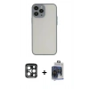 MARSİLYAN™- iPhone 15 Pro Max Kılıf Ahenk Çizgi Serisi - Siyah Vanessa Magic Cam + PVD Metal Kamera Lens - LT