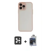 MARSİLYAN™- iPhone 15 Pro Max Kılıf Ahenk Çizgi Serisi - Siyah Vanessa Magic Cam + PVD Metal Kamera Lens - SH
