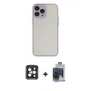 MARSİLYAN™- iPhone 15 Pro Max Kılıf Ahenk Çizgi Serisi - Siyah Vanessa Magic Cam + PVD Metal Kamera Lens - SH