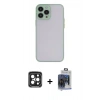 MARSİLYAN™- iPhone 15 Pro Max Kılıf Ahenk Çizgi Serisi - Siyah Vanessa Magic Cam + PVD Metal Kamera Lens - SH