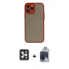 MARSİLYAN™- iPhone 15 Pro Max Kılıf Ahenk Çizgi Serisi - Siyah Vanessa Magic Cam + PVD Metal Kamera Lens - SH
