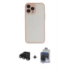 MARSİLYAN™- iPhone 15 Pro Max Kılıf Ahenk Çizgi Serisi - Siyah Vanessa Magic Cam + Raze Metal Kamera Lens - SH