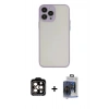MARSİLYAN™- iPhone 15 Pro Max Kılıf Ahenk Çizgi Serisi - Siyah Vanessa Magic Cam + PVD Metal Kamera Lens - TU