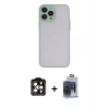 MARSİLYAN™- iPhone 15 Pro Max Kılıf Ahenk Çizgi Serisi - Siyah Vanessa Magic Cam + PVD Metal Kamera Lens - TU